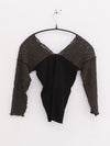 BASERANGE France organic cotton 25 early spring lace stitching long-sleeved T-shirt BAS-TONLS-LA-SU25-BLACK